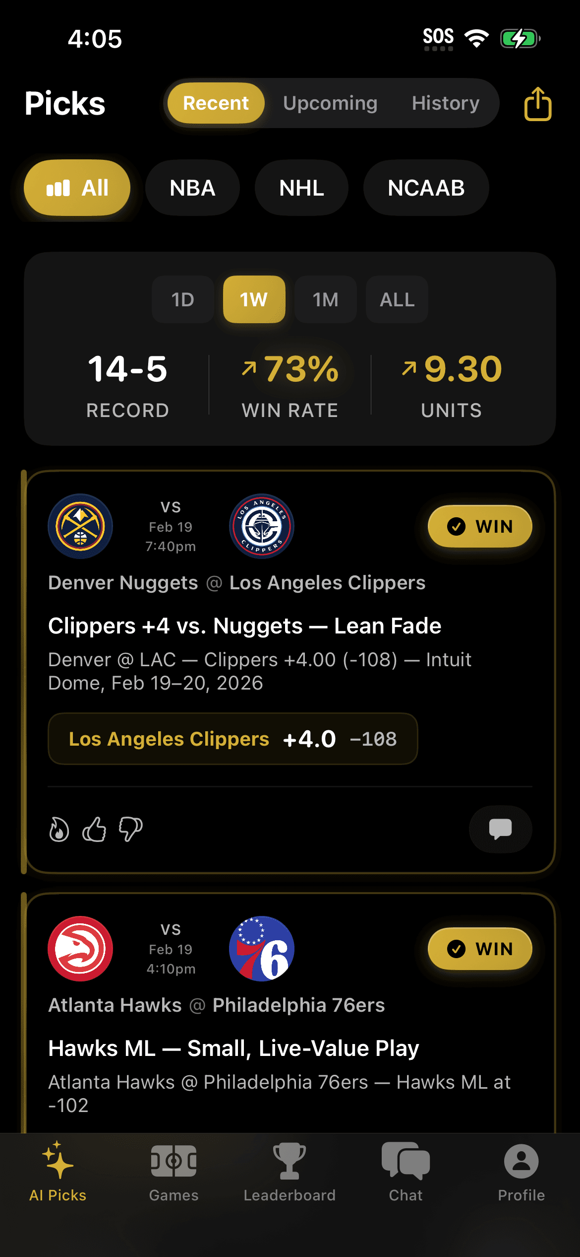 Bet Buddies app screenshot 1